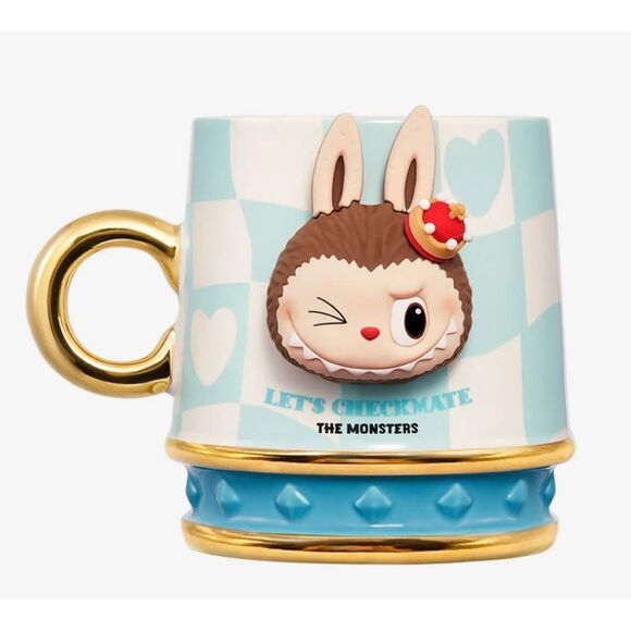 SET OF 2-POP MART LABUBU THE MONSTERS Let's Checkmate Series-Mugs,‎ PINK & BLUE - Picture 13 of 16